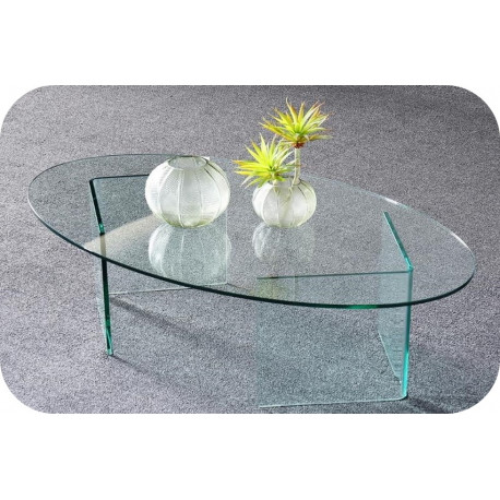 Table basse ovale verre 12mm